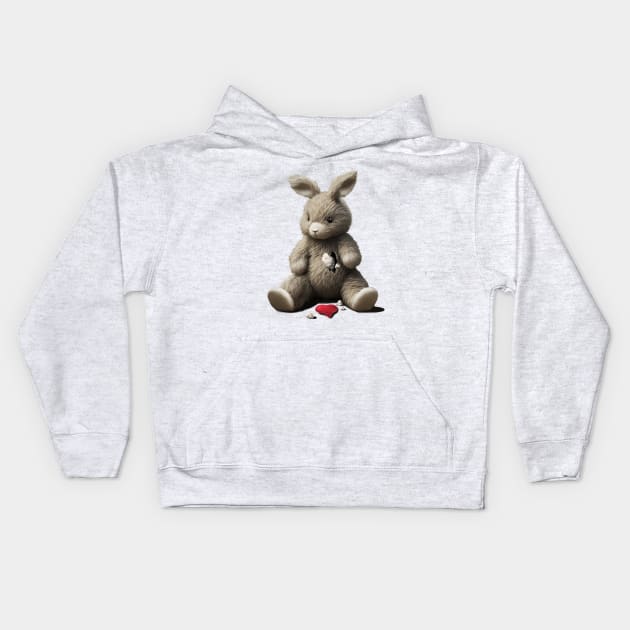 Teddy rabbit without a heart. Palm Angels Kids Hoodie by xlhombat